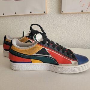 Puma Suede Layers Lace Up  Youth Boys Multi Sneakers Casual Shoes 4.5‎